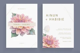 花卉婚礼请柬
