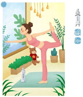 今麦郎凉白开，练瑜伽有你也有我