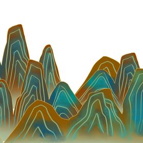 中国风山川元素