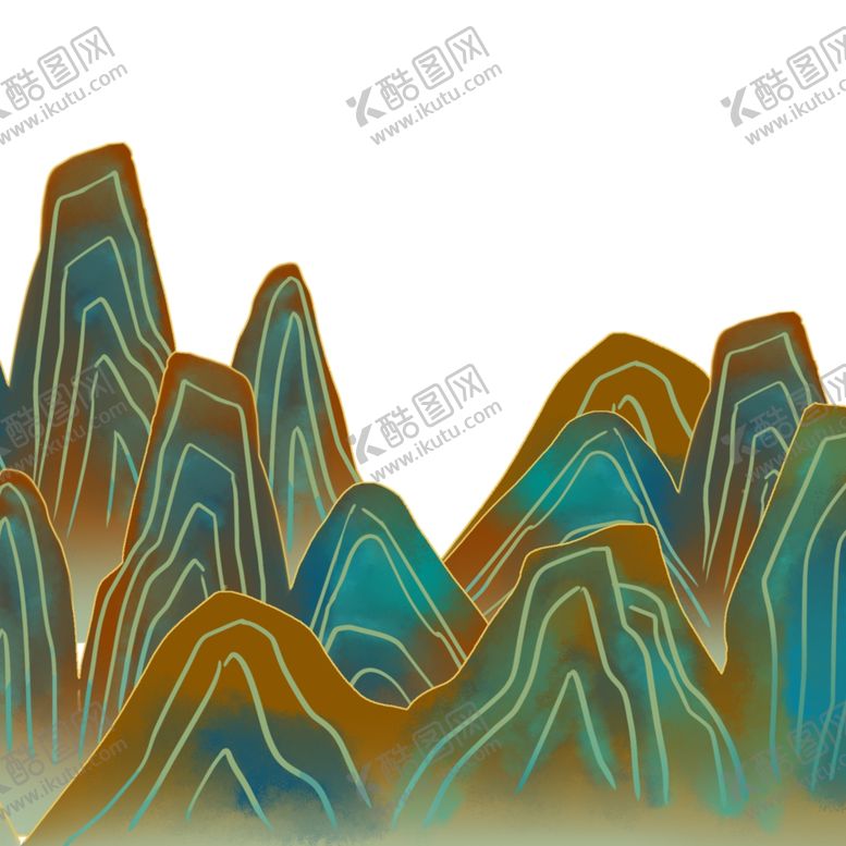 编号：91761805130144117404【酷图网】源文件下载-中国风山川元素