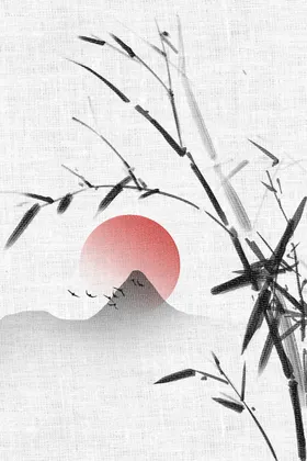 中国风背景时尚展板梅花清新展板