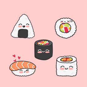 可爱手绘美食