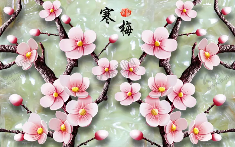编号：14244706281123183464【酷图网】源文件下载-花朵背景墙