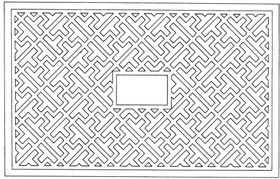 镂空花图案雕屏风雕纹