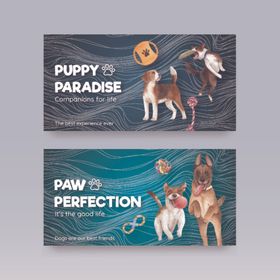 宠物主题横幅设计