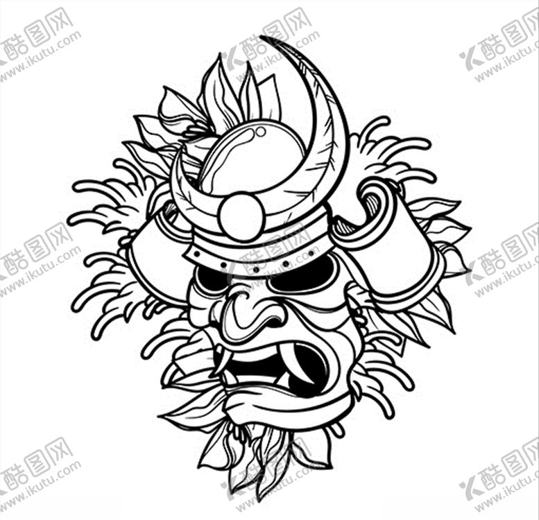 编号：19957710040831533713【酷图网】源文件下载-恶魔日式风日本风鬼脸将军风俗