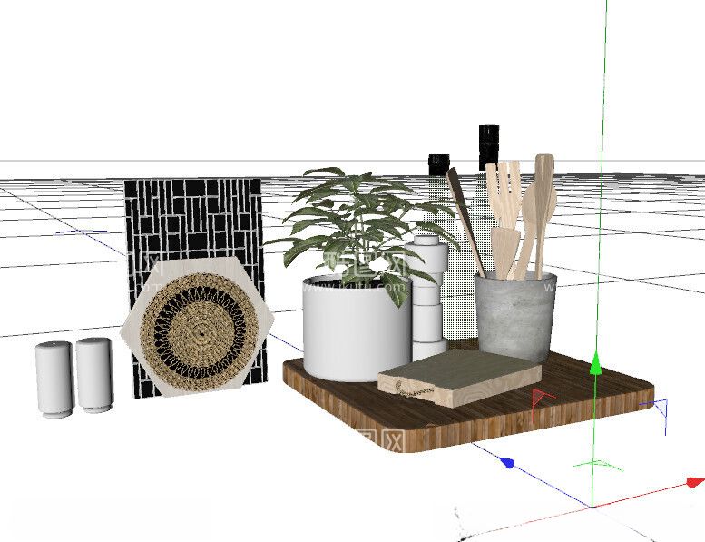 编号：51596002090949544608【酷图网】源文件下载-C4D模型餐具