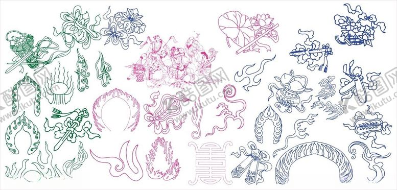 编号：21428211022013518344【酷图网】源文件下载-花纹花边传统图案装饰雕花