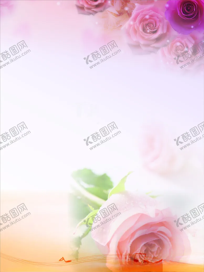 编号：42421512100348494616【酷图网】源文件下载-婚庆音乐花朵海报背景