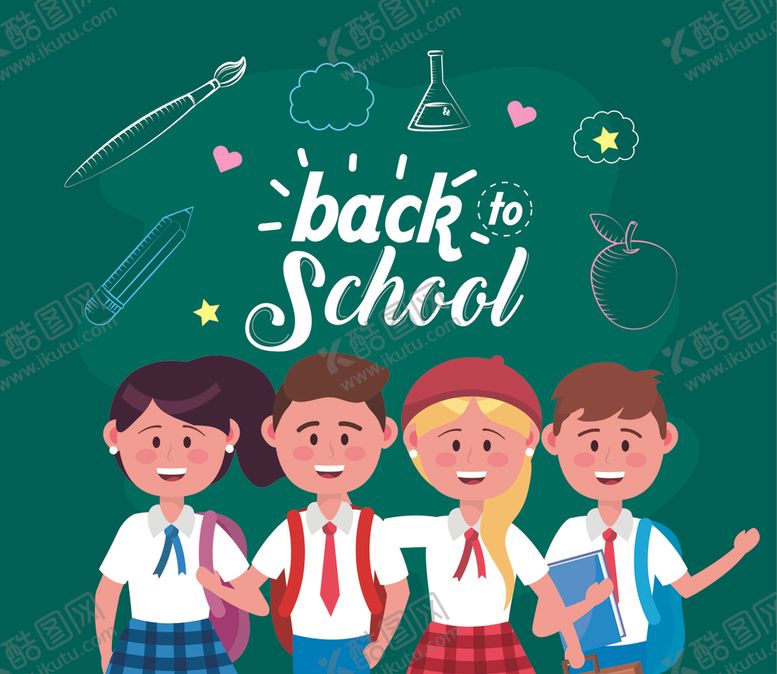 编号：75216109090727462178【酷图网】源文件下载-学生日常生活主题插画