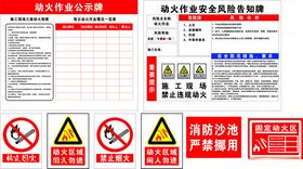 动火作业公示牌动火作业安全