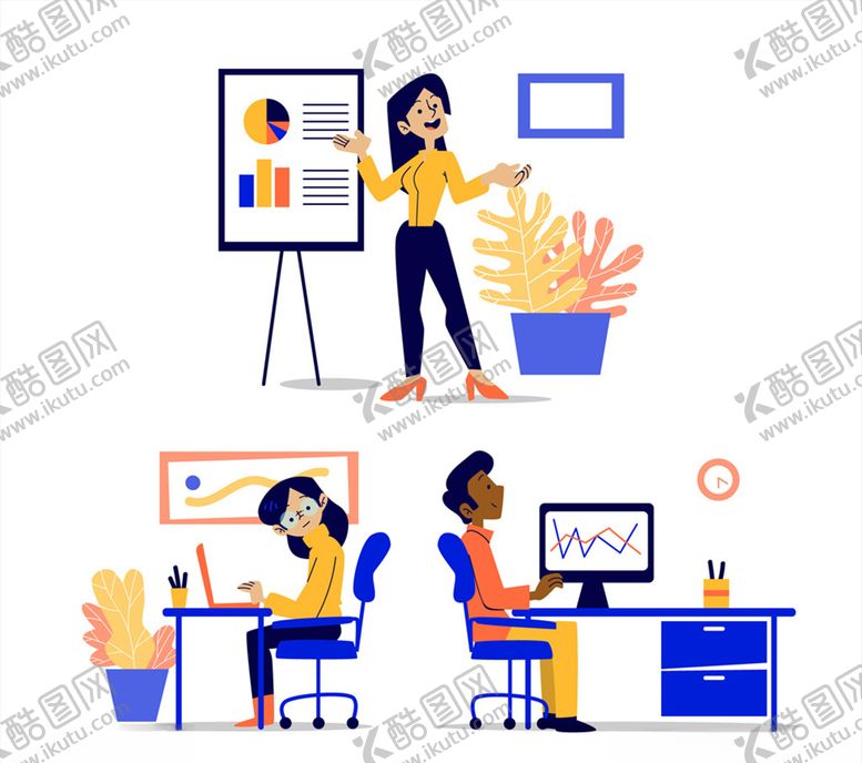 编号：23173710100249116117【酷图网】源文件下载-创意办公室人物