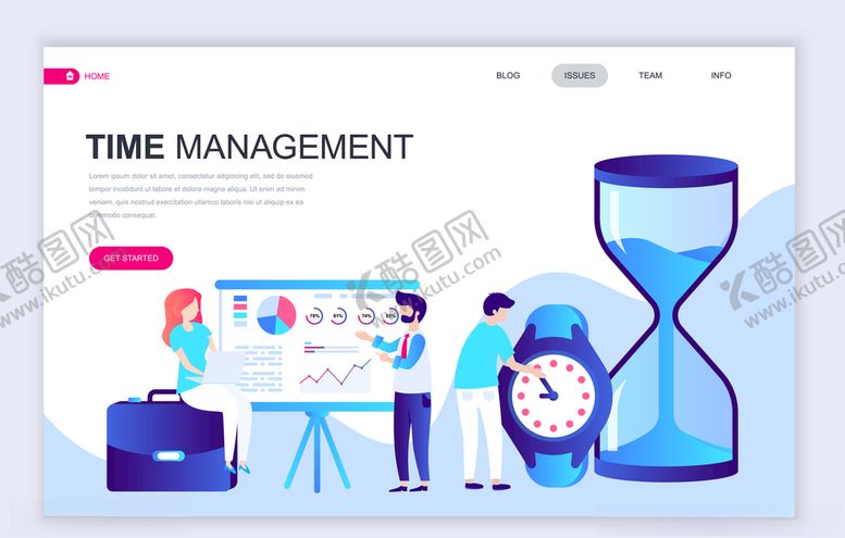 编号：44409809240427338849【酷图网】源文件下载-时效会议预约商务插画矢量网页