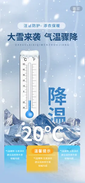 大雪海报高端节气稿节日宣传