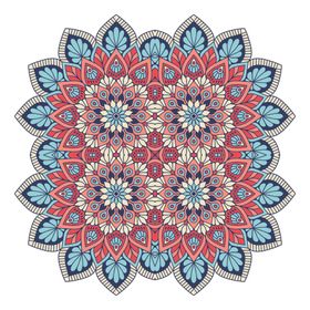 民族风复古曼陀罗花纹刺绣团花纹