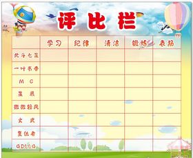 评比栏