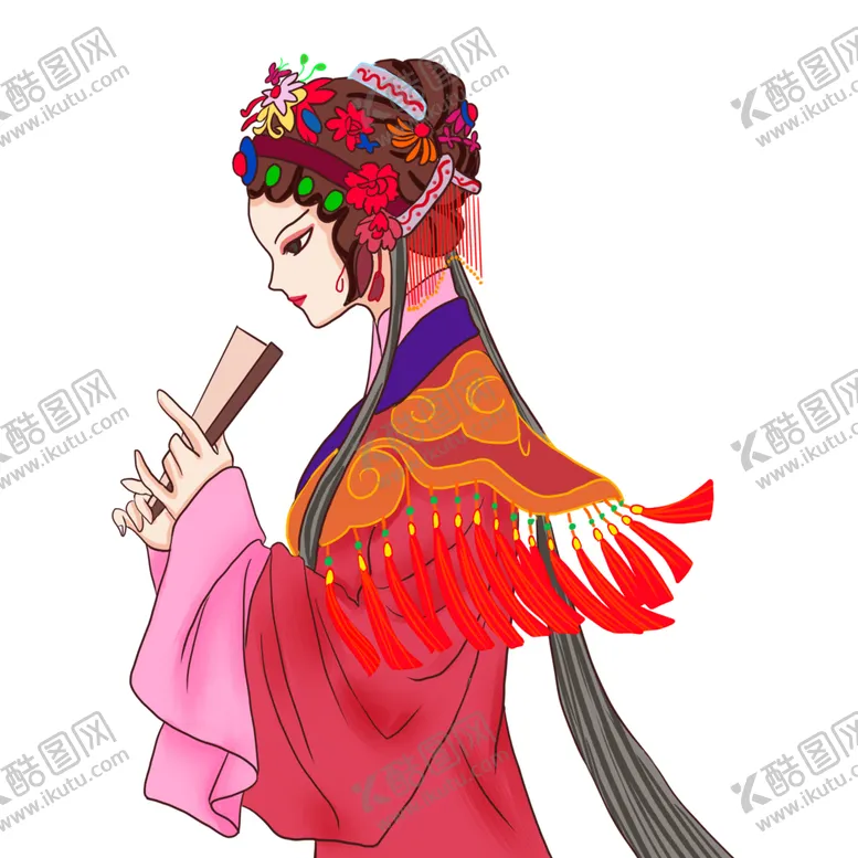编号：34745206242049559426【酷图网】源文件下载-戏曲人物古风女性中国风国粹素材