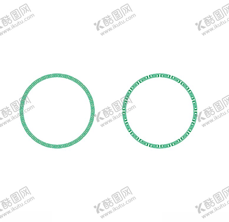 编号：14565609300555021605【酷图网】源文件下载-两种大小回纹圈