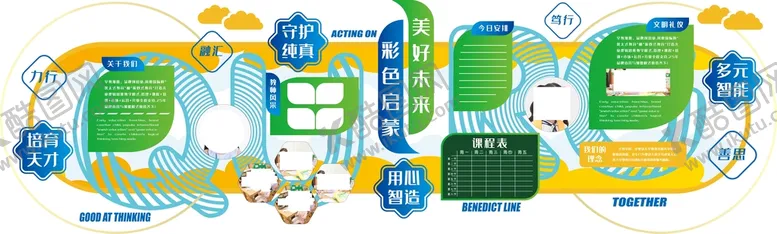 编号：39176810040835073169【酷图网】源文件下载-幼儿园文化墙