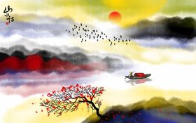 中国风分层素材