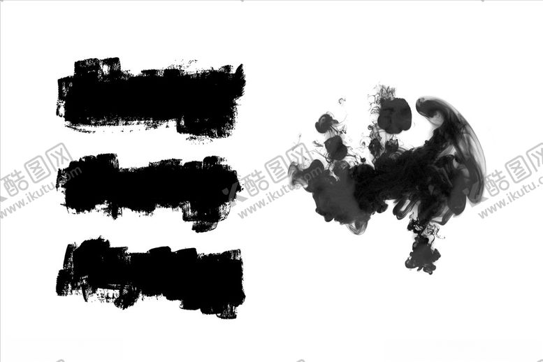 编号：82466009171802311999【酷图网】源文件下载-水墨笔触墨迹