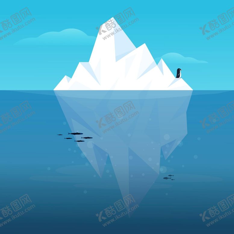 编号：47165210082239107923【酷图网】源文件下载-冰山插画