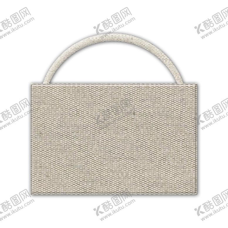 编号：18398507031243293547【酷图网】源文件下载-浅咖啡色编织袋花纹长方形购物袋