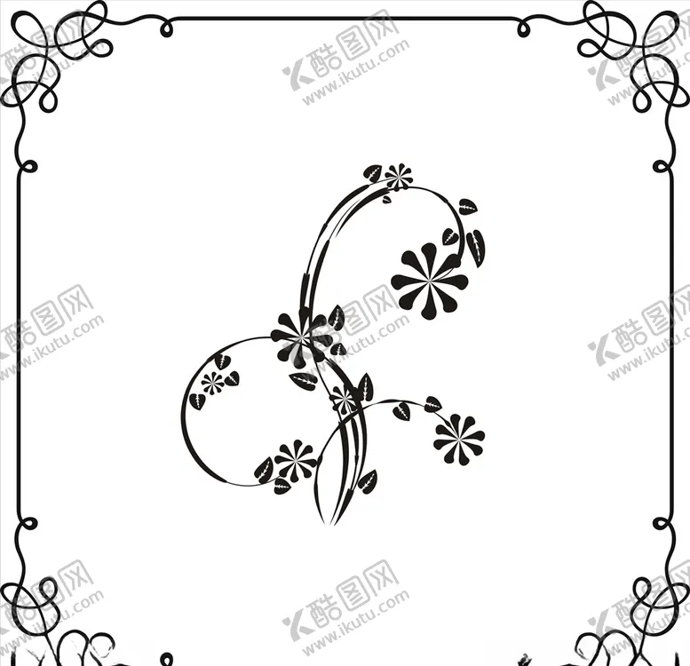花纹花边精美曲线艺术曲线欧美