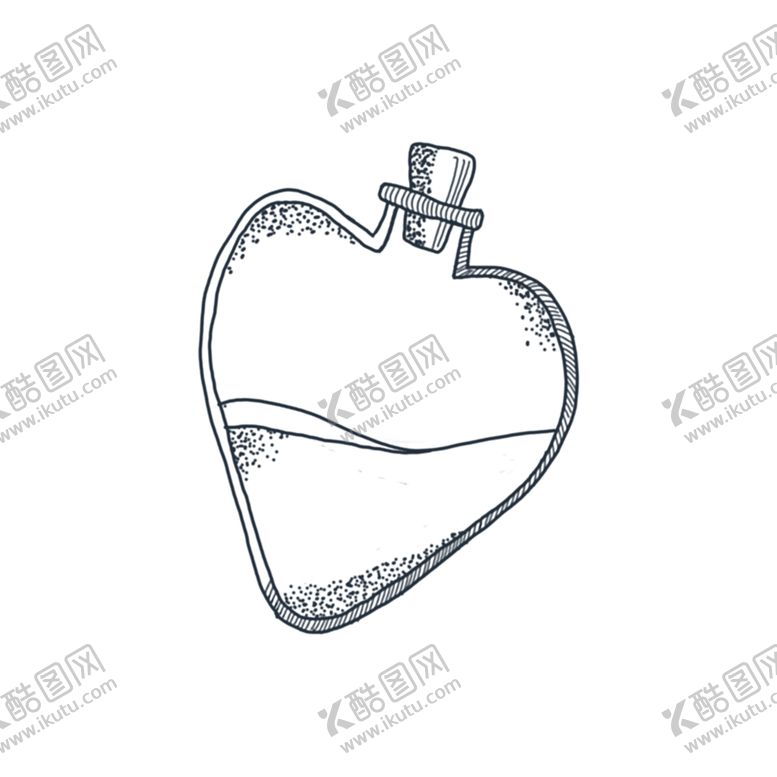 编号：40714910031340257698【酷图网】源文件下载-心型水瓶纹身图案