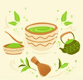 抹茶相关饮品味甜点多酚