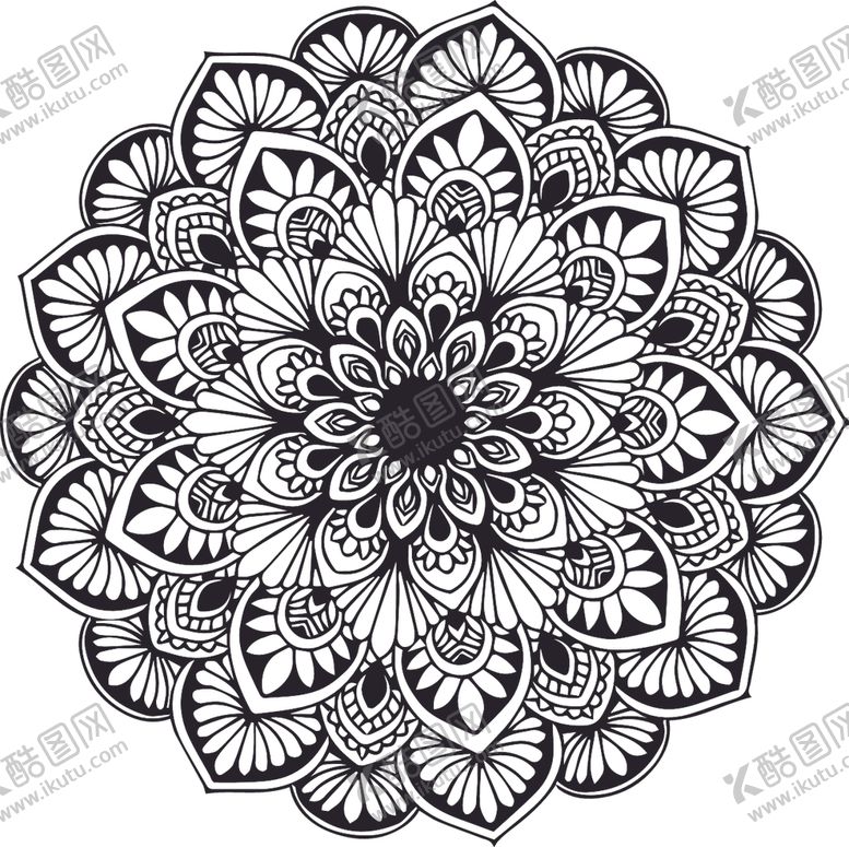 编号：93700309250046587230【酷图网】源文件下载-曼陀罗花纹
