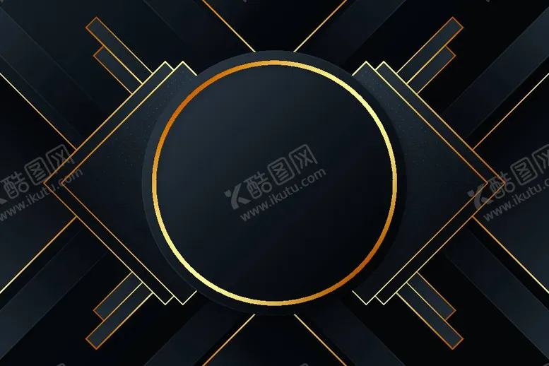 编号：81648911300214132572【酷图网】源文件下载-金色花纹黑色背景
