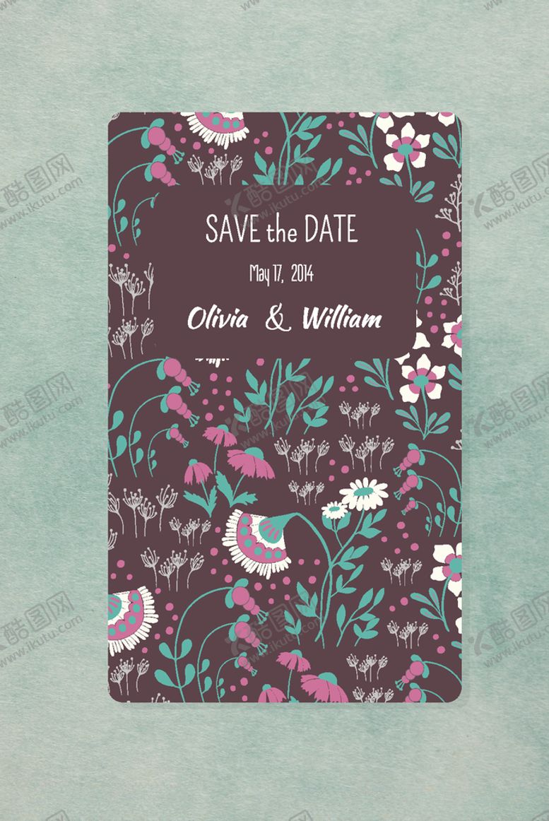 编号：33578209171833011844【酷图网】源文件下载-花草无缝背景海报