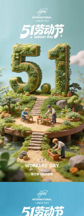 51劳动节安全帽系列海报