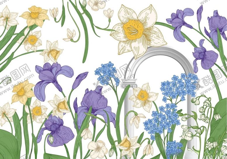 编号：58068004250047256960【酷图网】源文件下载-花卉插画