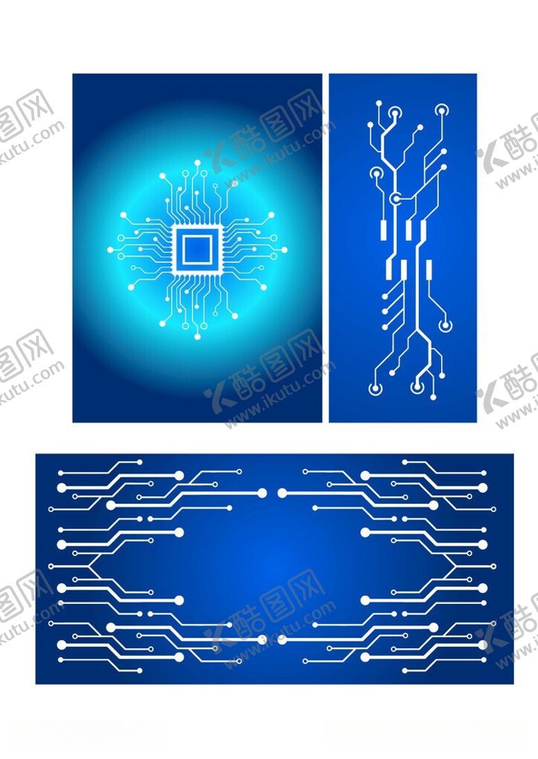编号：14496806110909459196【酷图网】源文件下载-科技线电路线蓝色几何图案