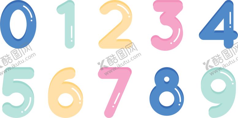 编号：40317603230119584589【酷图网】源文件下载-卡通数字