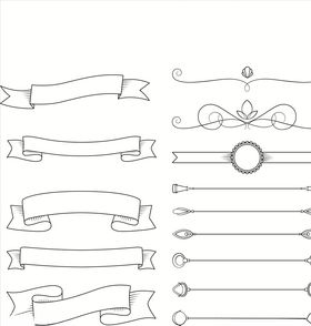 时尚花纹彩带