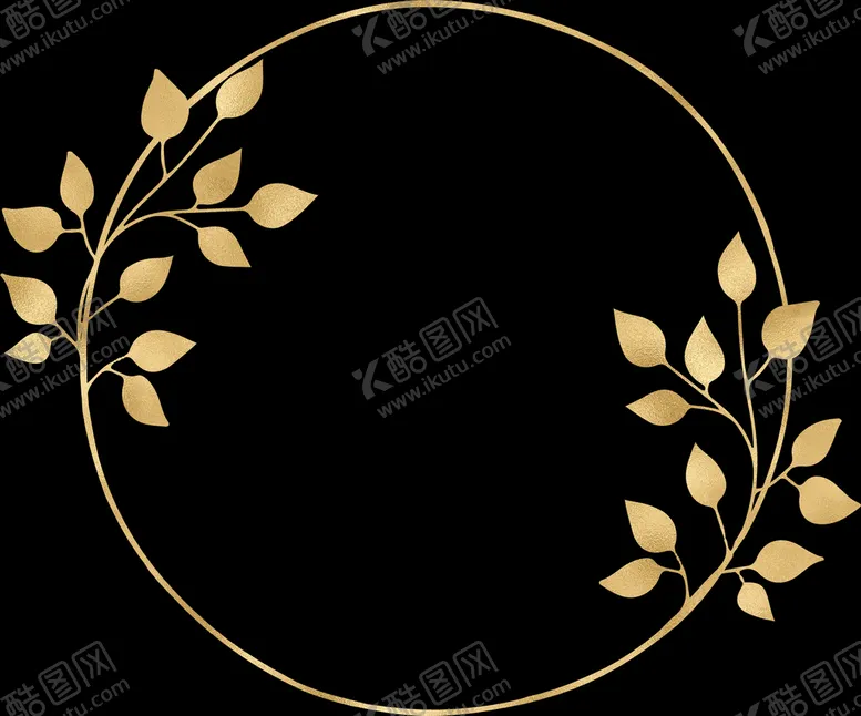 编号：97492711062041005289【酷图网】源文件下载-金色花环