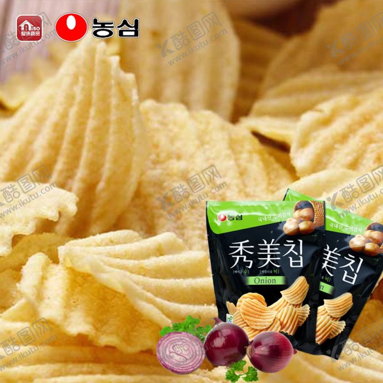 编号：69596610160005445779【酷图网】源文件下载-韩国秀美洋葱味薯片