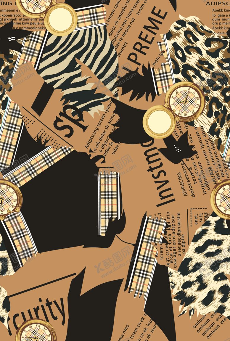 编号：26661110300410019900【酷图网】源文件下载-大牌斑马纹