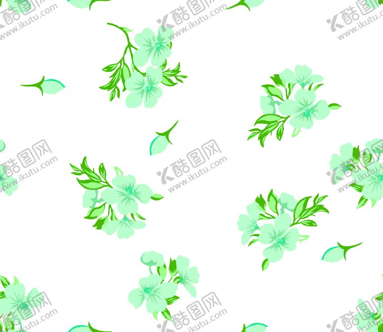 编号：01378509120116039508【酷图网】源文件下载-小碎花绿色抽象印花线条花