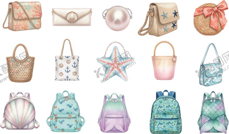 编号：64636611021737347522【酷图网】源文件下载-时尚手提包与背包
