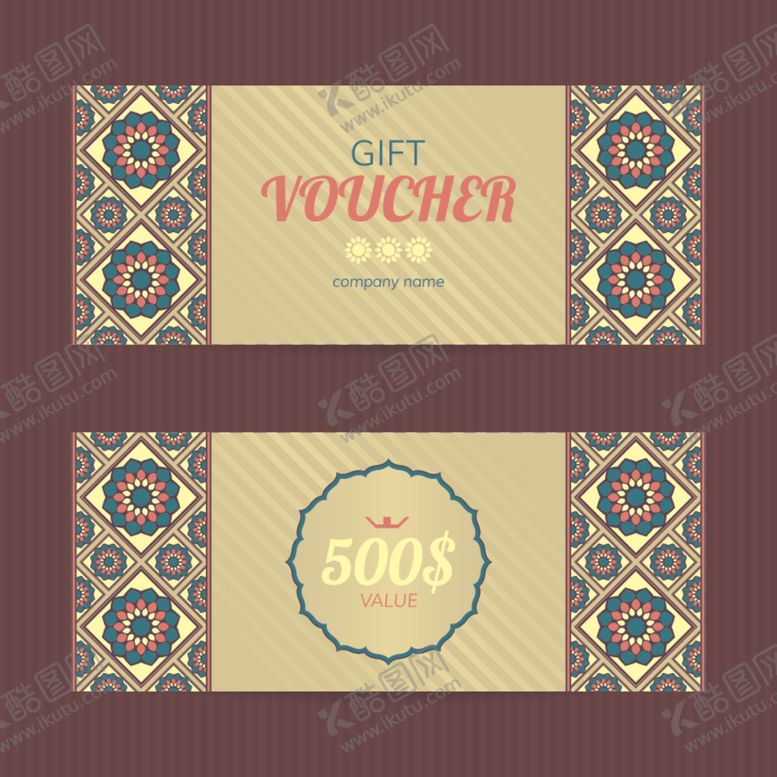 编号：47175509152059041599【酷图网】源文件下载-横幅花纹背景卡片