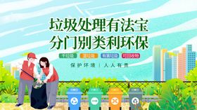 垃圾分类保护环境创建卫生城市环保标语回收