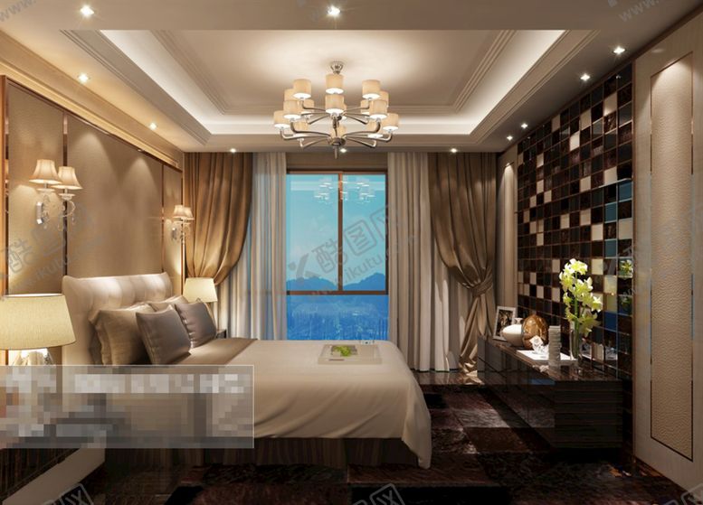 编号：93402509110901054288【酷图网】源文件下载-卧室效果图