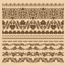 复古花纹边框图案集合
