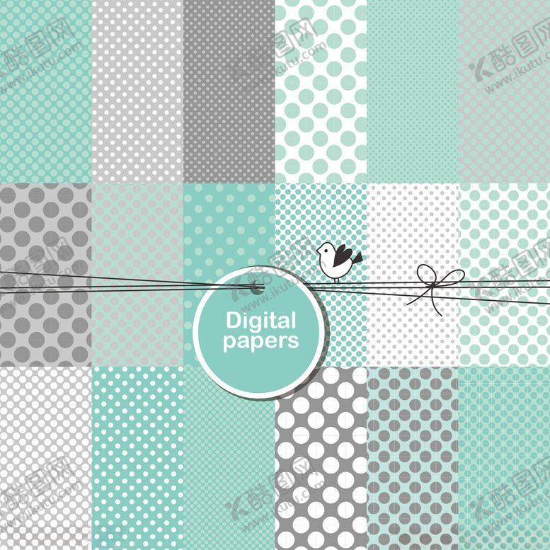 编号：98760711021712495941【酷图网】源文件下载-清新几何拼接背景图案