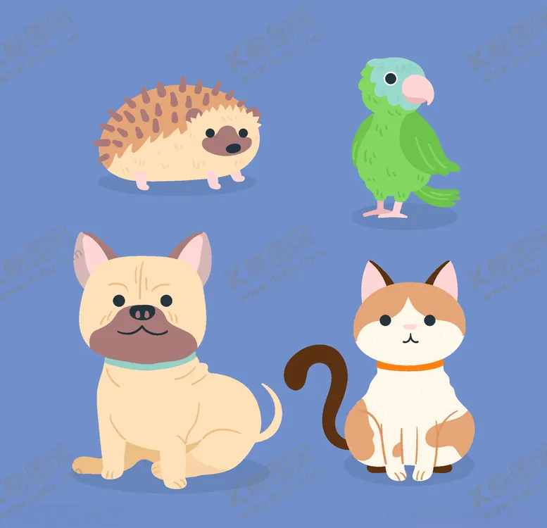 编号：77110010201208165546【酷图网】源文件下载-矢量可爱宠物