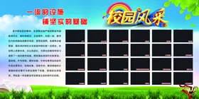 学校展板蓝天文化园